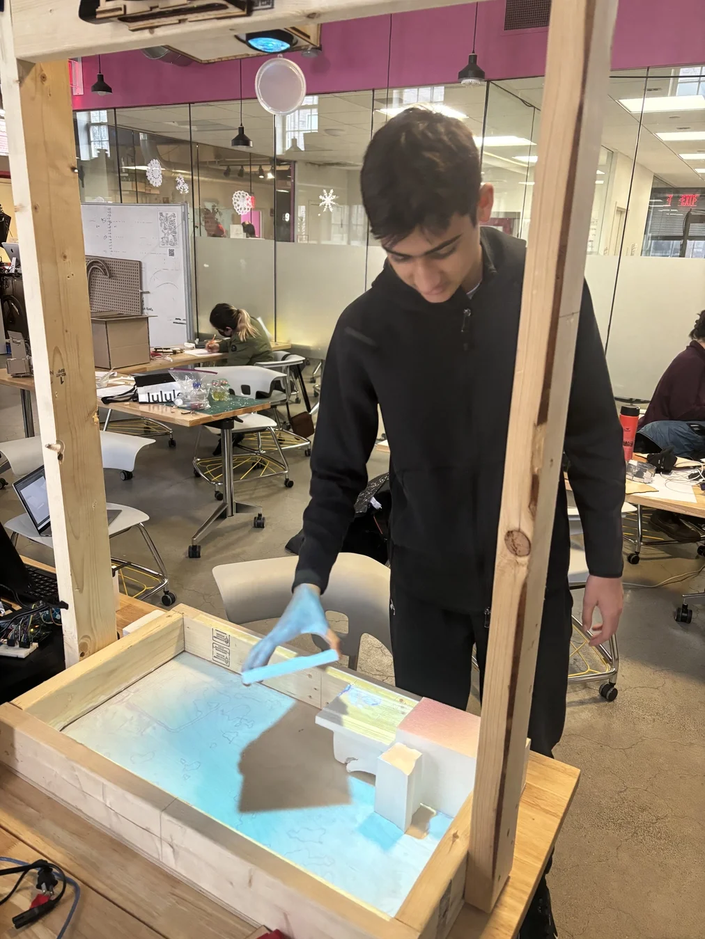 Early prototype testing with foam blocks to validate heightmap detection