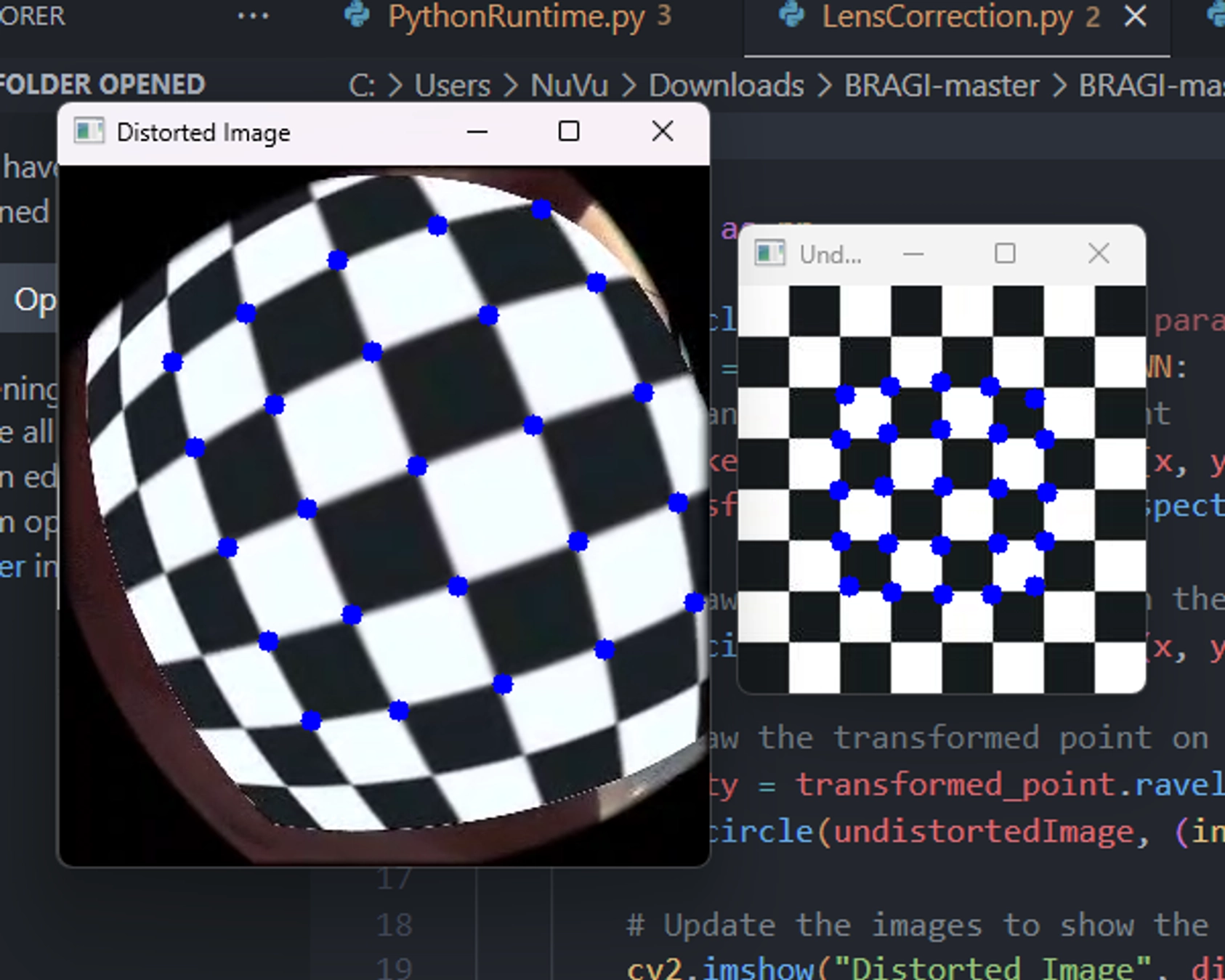 Lens distortion correction for accurate object detection